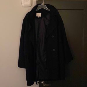 a. new day black pea coat.